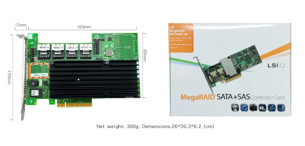 LSI00198 9260-8i SGL 8-port 6 ГБ/сек. SATA/SAS W/512 M RAID 0,1, 5,6, 10,50, 60 PCI-Express RAID Card-новинка, гарантия 3 года