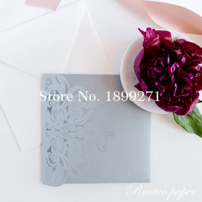 1 шт. образцы серые квадратные Цветы три сложения индивидуальные бумаги оптом