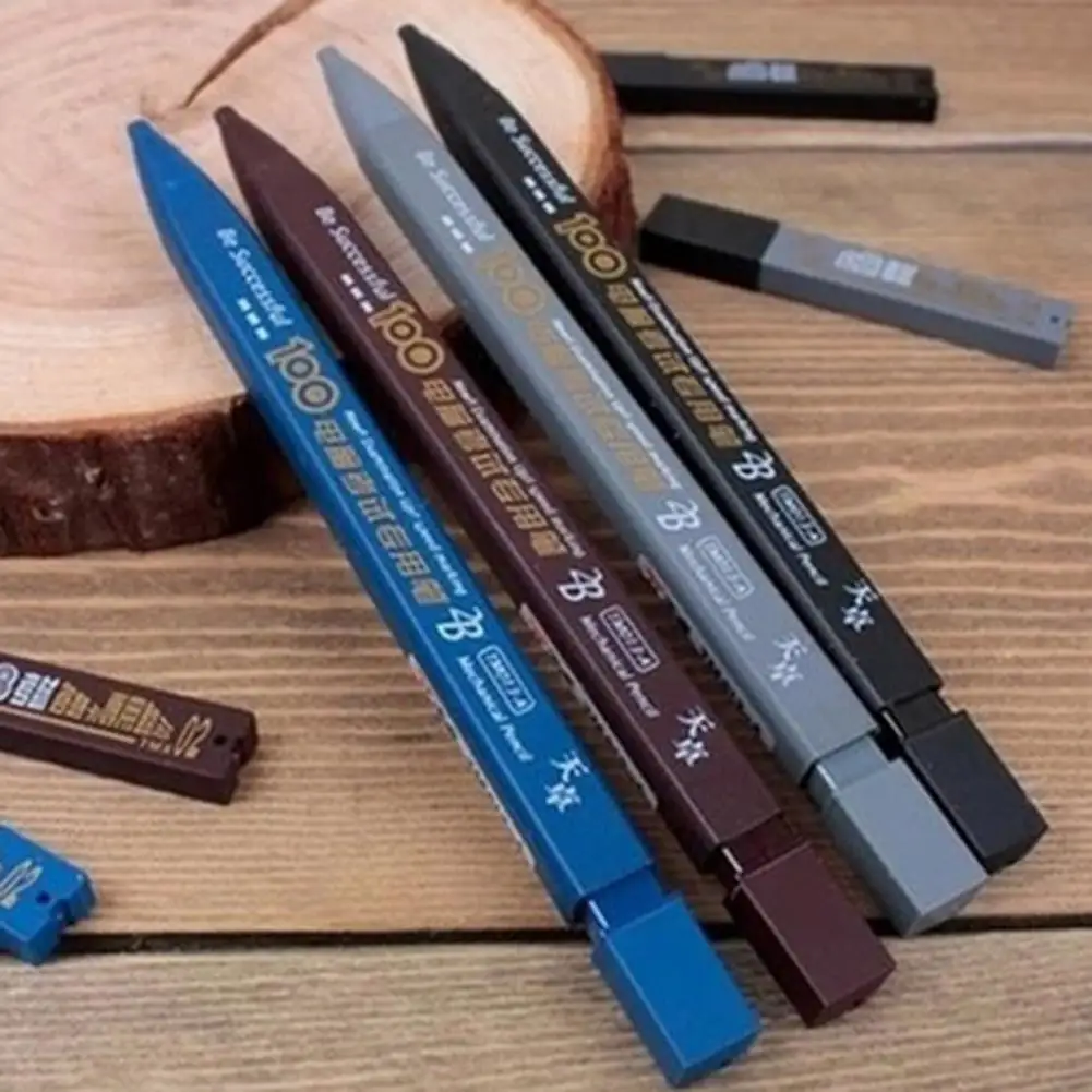 Механический карандаш для экзамена 2B черный свинцовый держатель с 6 шт. набор