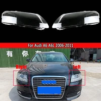 car headlight lens replacement front light auto shell for audi a6 c6 2006 2007 2008 2009 2010 2011 headlamp cover lampshade