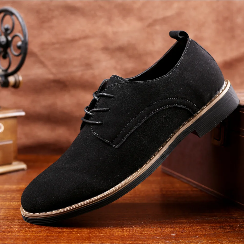 Men Dress Shoes 2019 Autumn New Brogue Leather Vintage Formal Flats Casual Plus Size 48 | Обувь