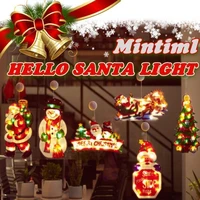 mintiml hello santa led suction cup window hanging lights christmas decoration atmosphere scene layout holiday decoration lights