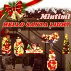 Светодиодный светильник Mintiml Hello Santa на присоске, на окно, подвесное освещение, Рождественское украшение, атмосфера, сцена, праздничное украшение