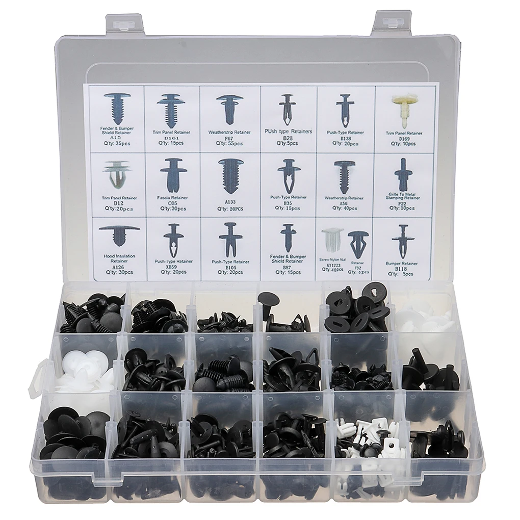 435 шт./компл. пластиковые заклепки для кузова автомобиля | Автомобили и мотоциклы