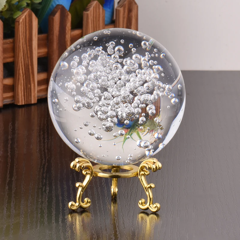 Кварцевый волшебный стеклянный украшение в виде хрустального шара фэн-шуй 80 мм