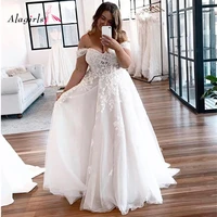 plus size wedding dress 2021 a line sweetheart floor length lace appliques charming pleat women big bridal gown vintage princess