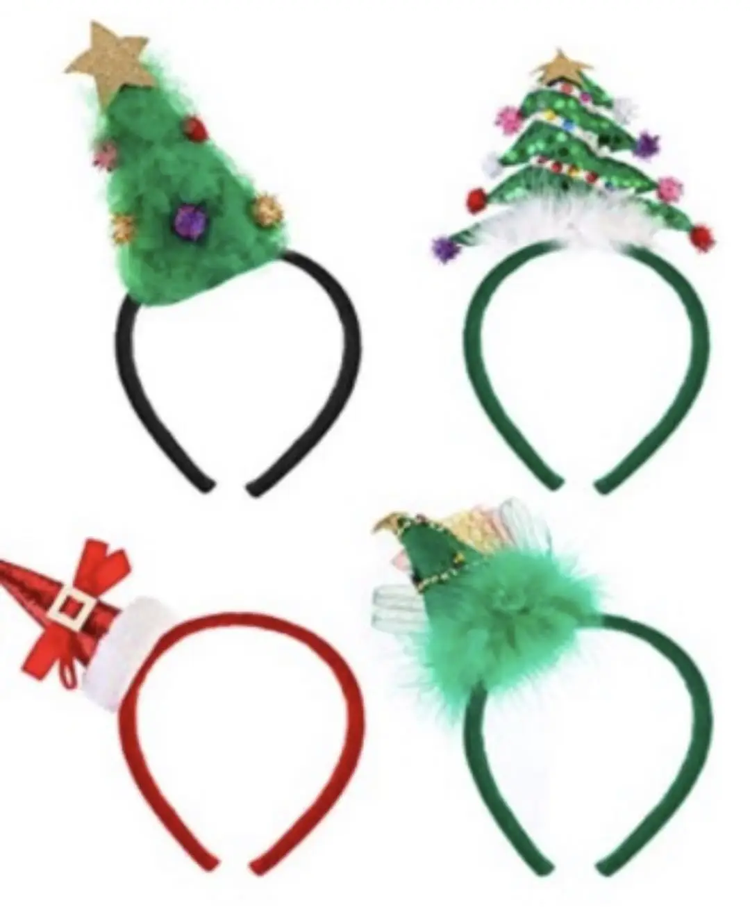 Рождественский обруч для волос комплект из четырех группа детей милая повязка на