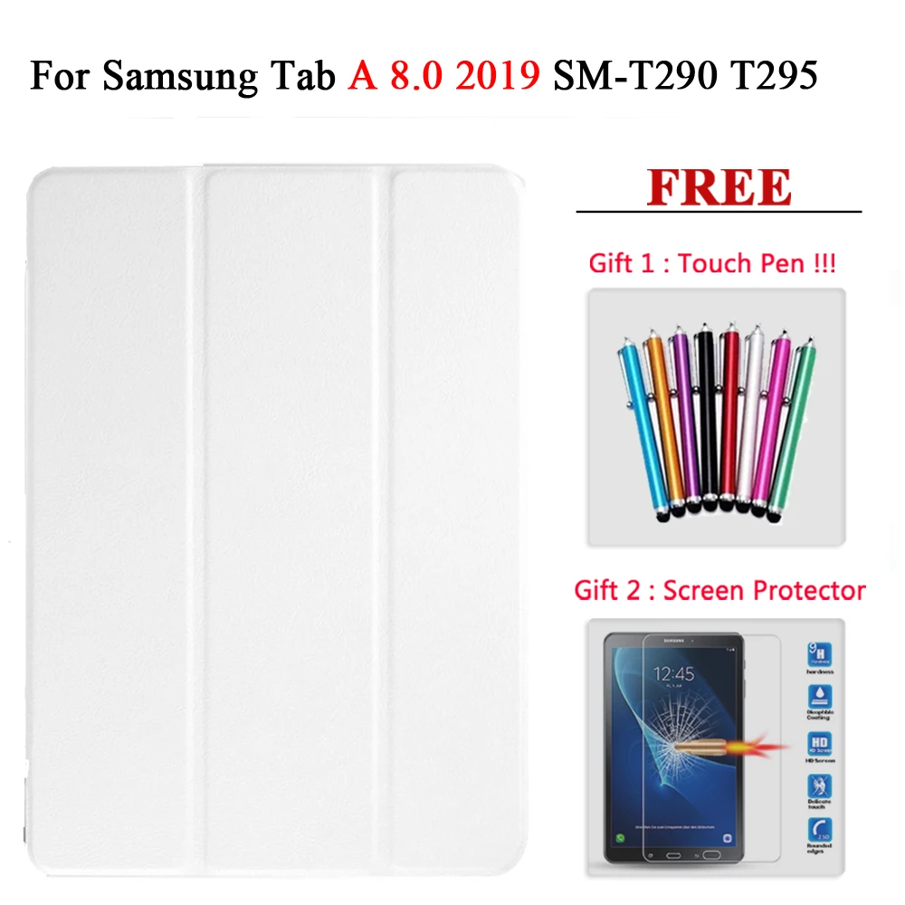 Tab A 8 T290 bai Защита экрана стекло Tab A 8,0/10,1+ чехол для планшета samsung Galaxy Tab A 8,0 10,1 SM T290 P200 P205 T510 T515 - Цвет: Tab A 8 T290 bai