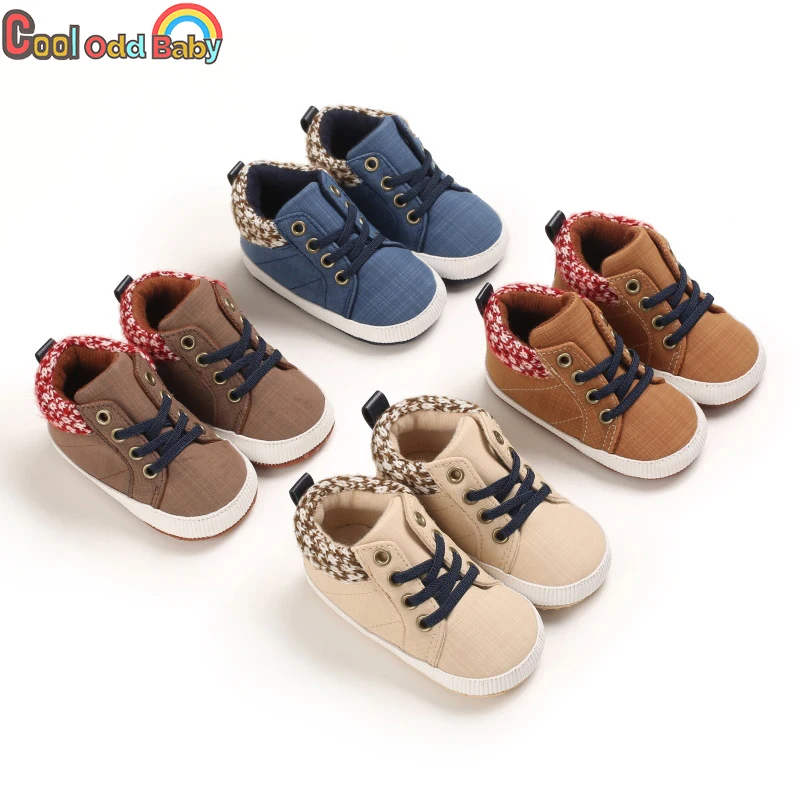Infant Baby Shoes For Boys Casual Sneakers 0-6-12-18 Month Toddler Newborn First Walkers Anti-Slip Soft Sole Outdoor Home Shoes