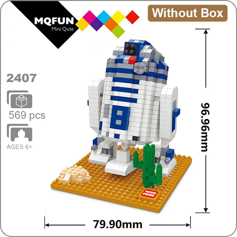 2407 Without Box Wisehawk Diamond Star fighting BB8 R2D2 XWing Дарт Вейдер пластиковый строительный блок Сборная модель фигурки обучающая игрушка - Цвет: 2407 Without Box