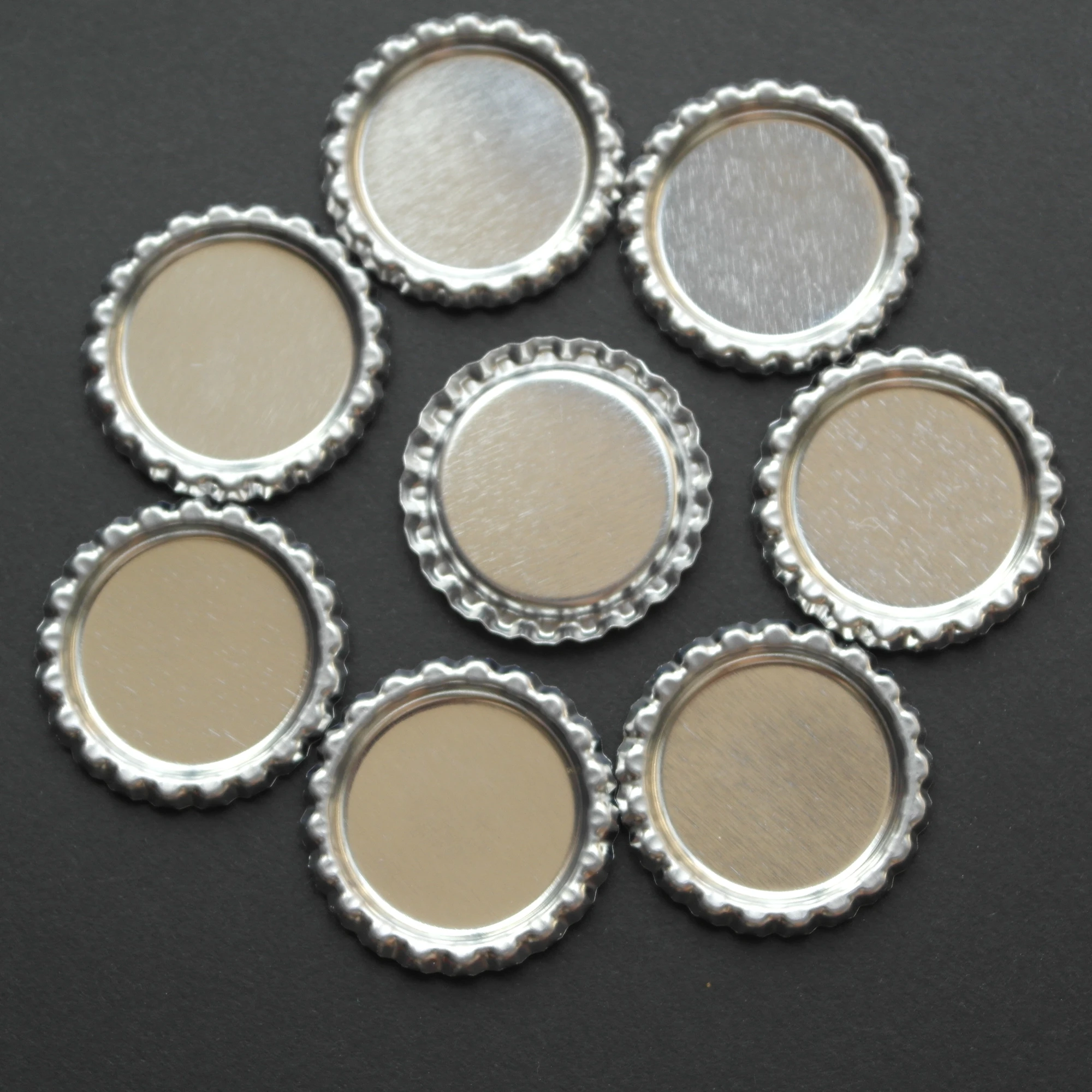 Лидер продаж! 1000 шт. серебристые зеркальные Хромированные крышки в бутылки