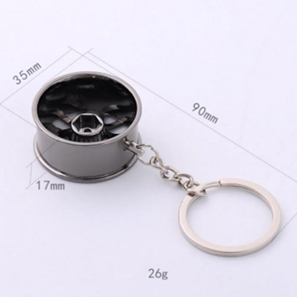 

Car modified steel ring wheel metal key ring car wheel hub hanging on the waist key ring chain Zinc alloy Auto accessoires