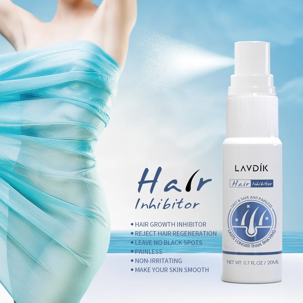 

LAVDIK 2020 Новый ингибитор волос спрей для остановки роста волос борода бикини интимный ингибитор средство для безболезненного удаления волос ...