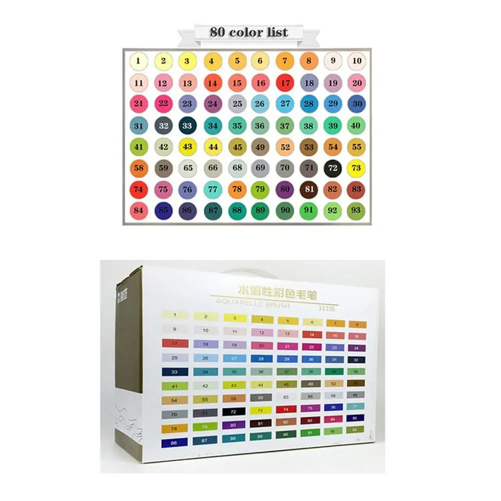 

1pcs Water-Based Marker Soft Head Double Head Watercolor Paint Pen Color Pen Hand-Painted Set Writing Brush Free shipping