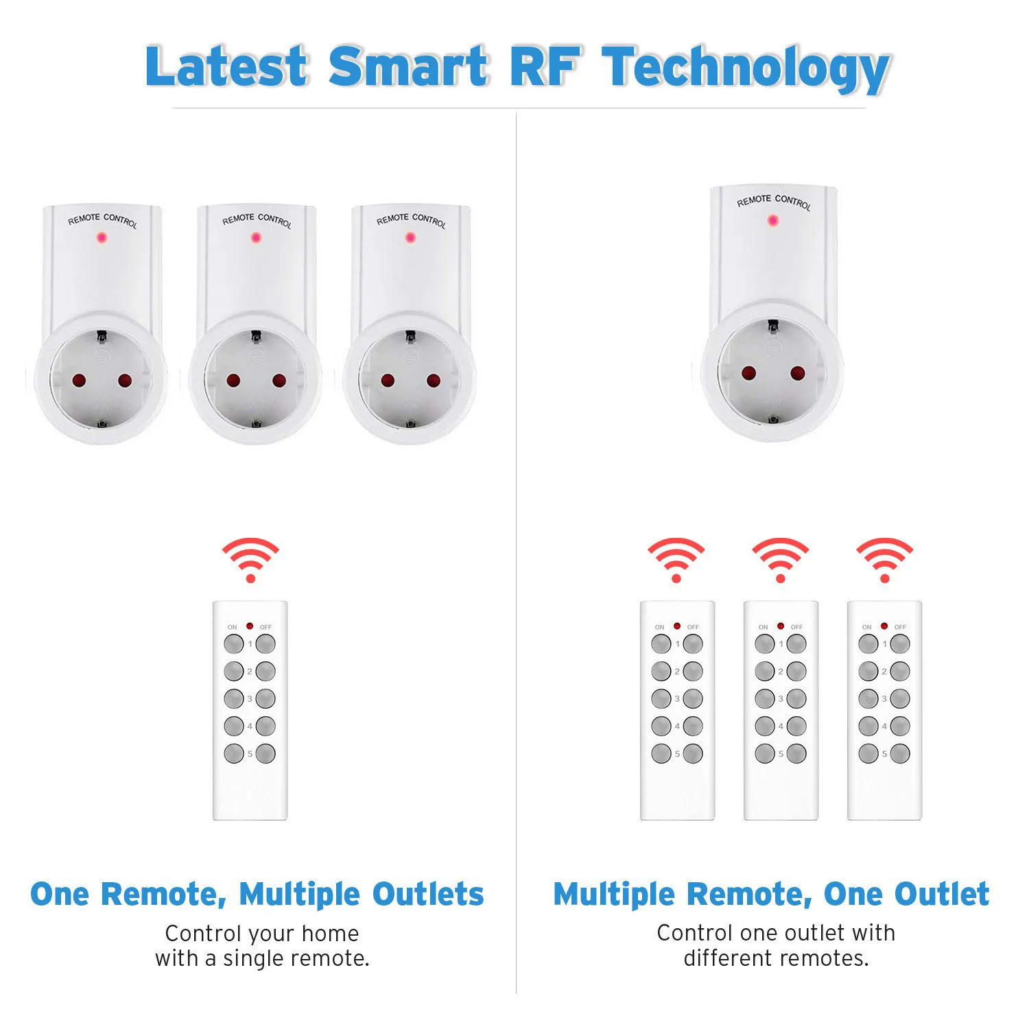 433 МГц RF пульт Управление выход светильник выключатель розетка адаптер Комплект