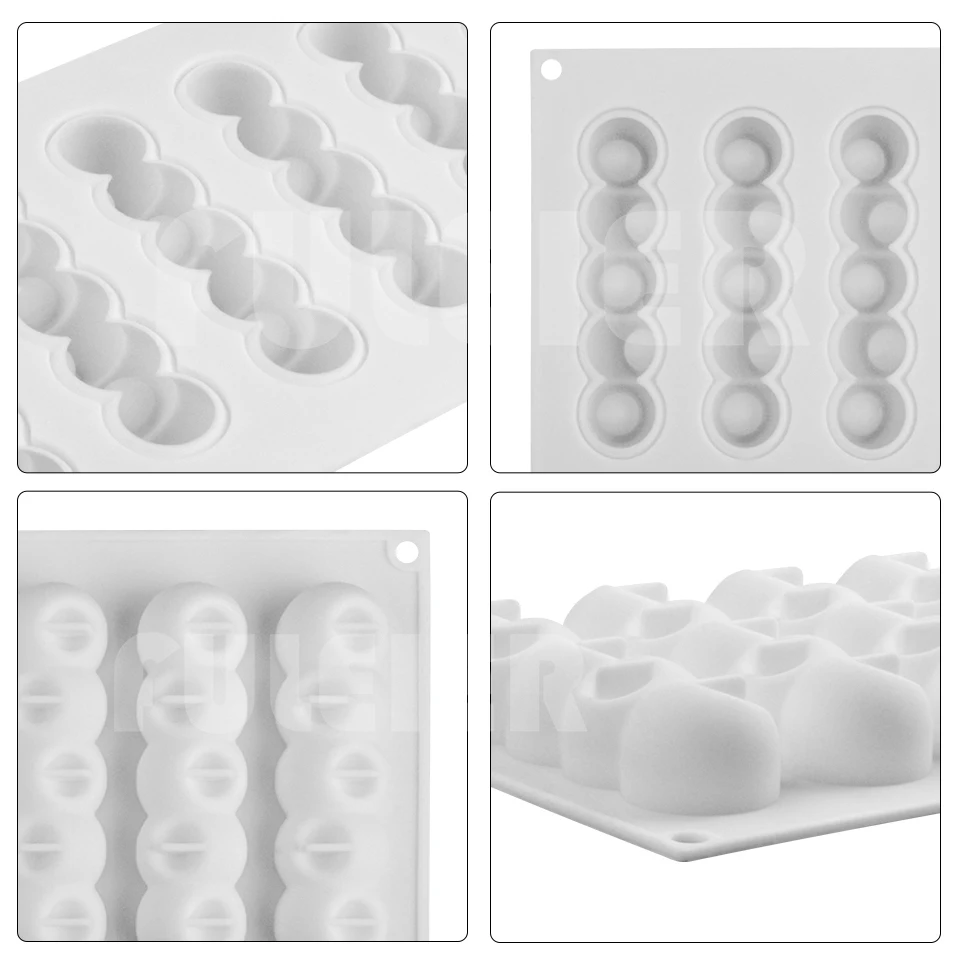 6 вогнутых шариков длинная силиконовая форма в виде мыши для торта 3d инструменты