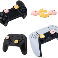 cute cat dog thumb stick grip cap joystick cover for sony playstation 543 ps5ps4ps3xbox 360switch pro controller case