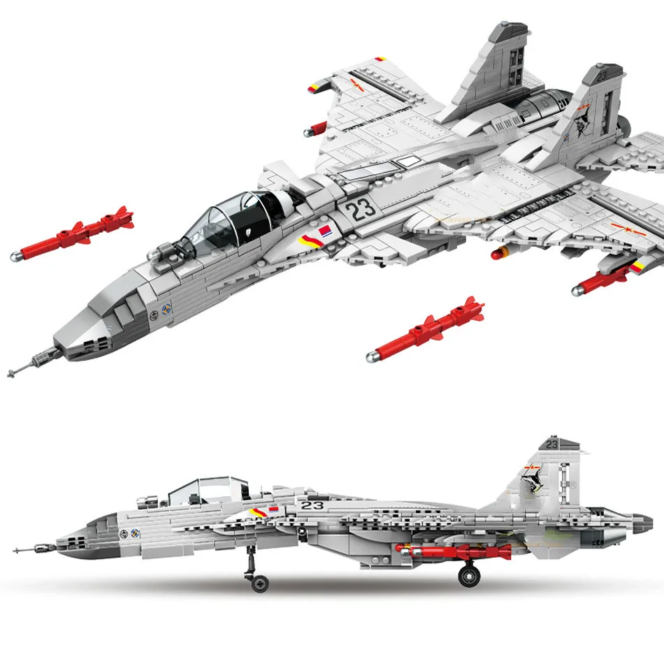 

1186PCS J-15 Shipborne Fighter Building Blocks Airplane Military city plane helicopters Brick Construction children toy
