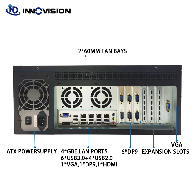 4U шасси алюминиевая панель дисплей 8 9 дюйма один станок 2 жестких диска горячая