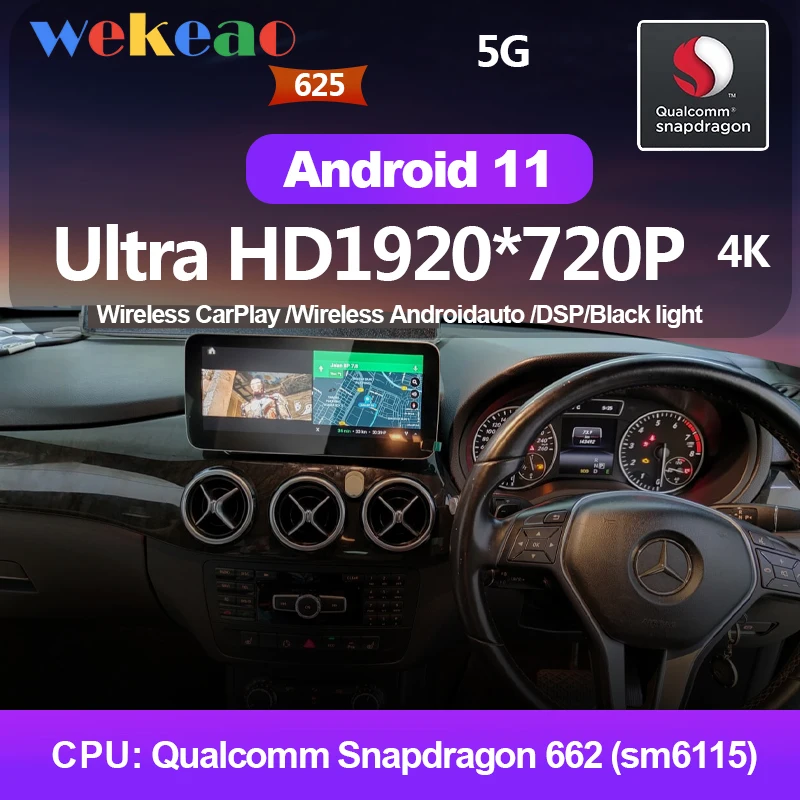 

Wekeao Android 11 Car Radio For Mercedes Benz B-Class 246 W246 2011-2014 NTG4.5 audio Multimedia Dvd navigation GPS 12.3"