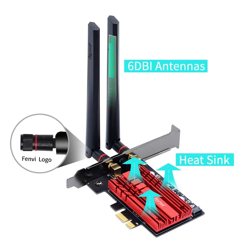 Беспроводной адаптер PCIe Wi Fi 6 для Intel AX200 5 1 Мбит/с|Сетевые карты| |