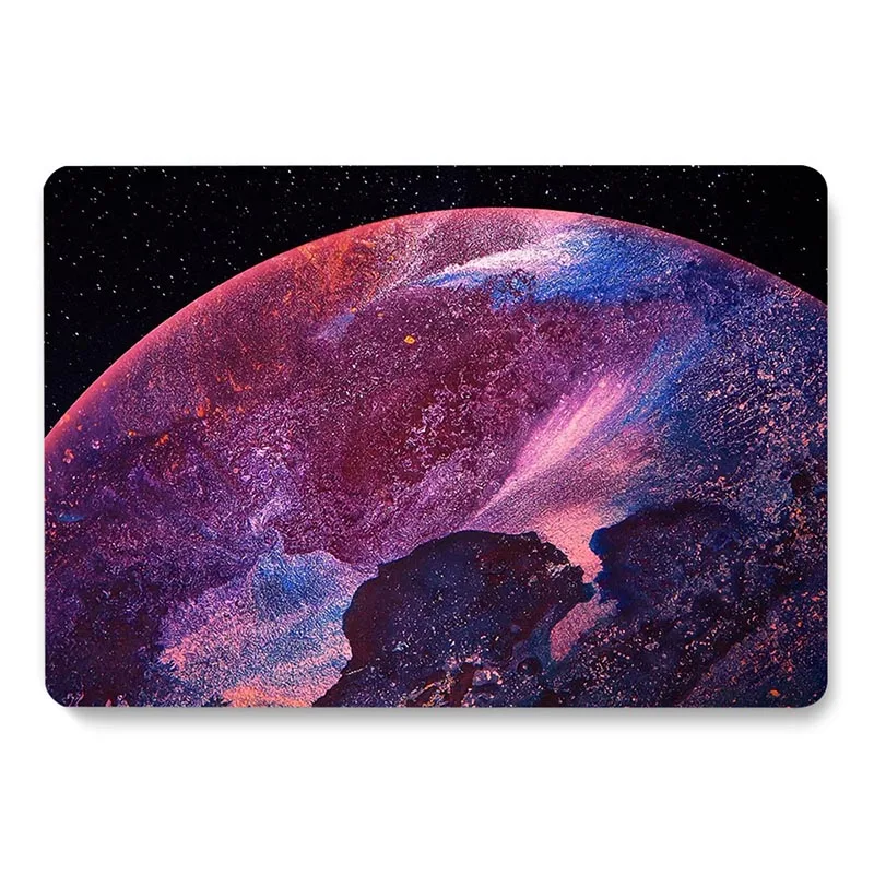 Фиолетовый чехол для ноутбука с рисунком планеты MacBook Retina Air 11 12 13 3 New Pro 15 4 16