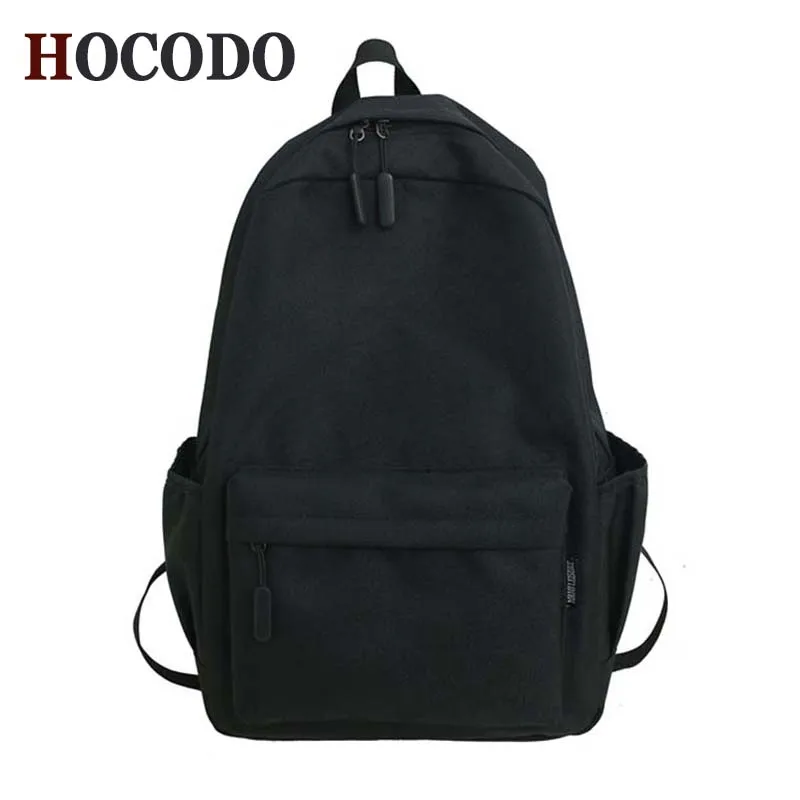 

New Unisex Backpack Solid Color Women Backpack Fashion Couple Schoolbag For Teenage Large Capacity Shoulder Bag Travel Backbag