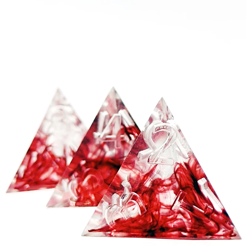 Новые полигедрические Кристальные Прозрачные Кубики из смолы с эффектом крови и