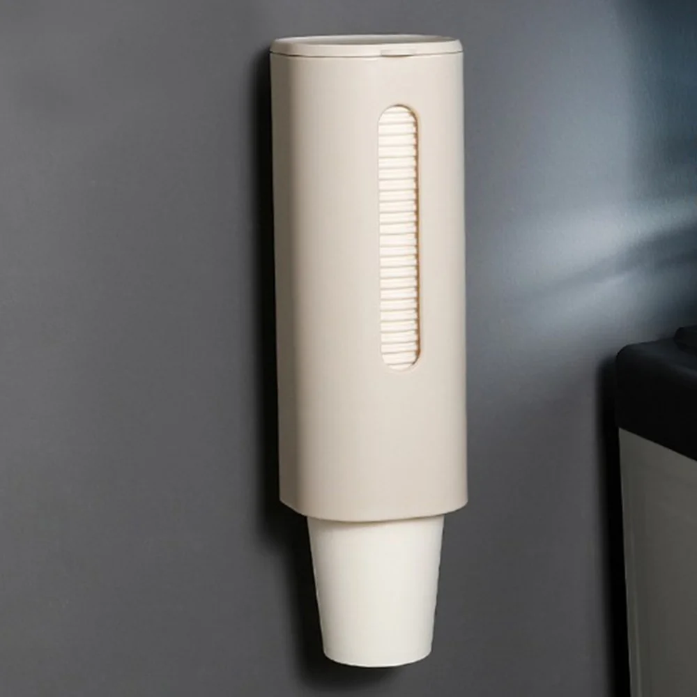 

Paper Cup Storage Rack Water Dispenser Automatic Cup Extractor Punch-Free Paper Cup Rack White