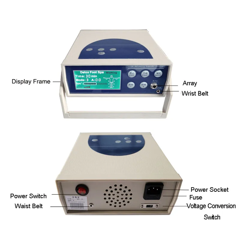 Health care ionic detox foot spa machine with far infrared belt detoxification liver ion cleanse wholesale 8pcs/lot |