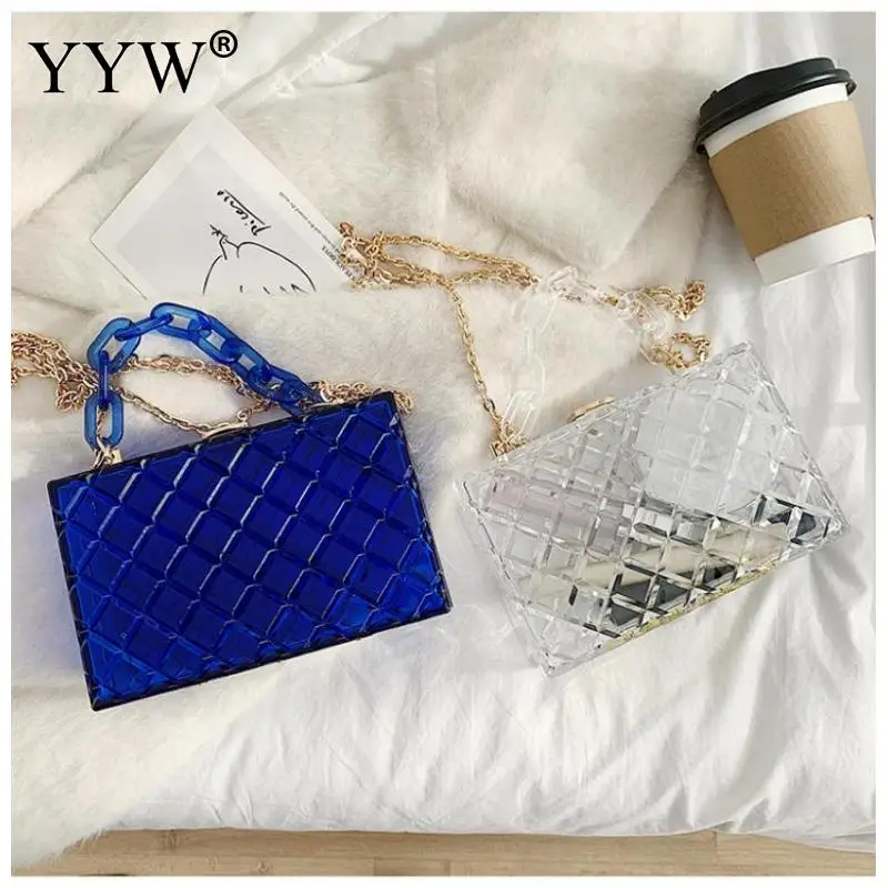 

Florescent Color Clutch Bag Women Luxury Purse Bags Party Fashion Handbags Chain Crossbody Bag Summer Acrylic Hand Bags Clutch