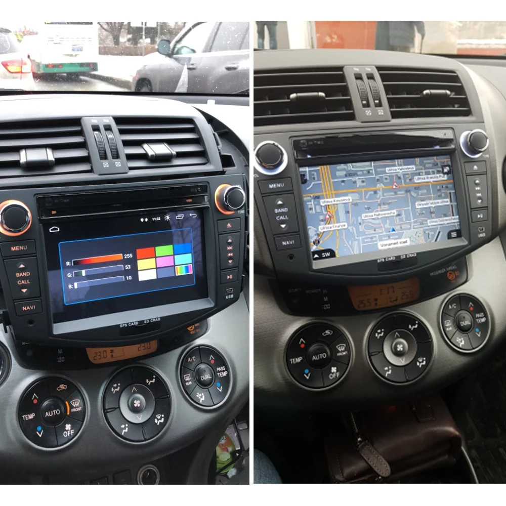 Автомобильный мультимедийный плеер стерео GPS DVD радио навигация Android экран для