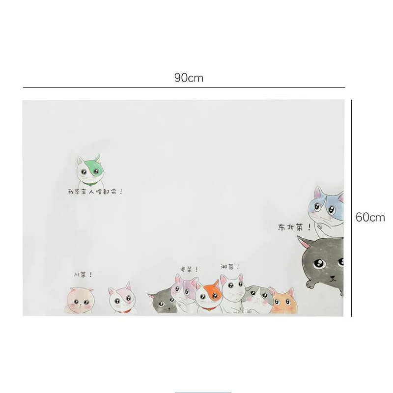 60*90cm Waterproof Anti-oil Stain Aluminum Foil Sticker Kitchen Cabinet Cute Pattern Wall Paper Home Decor | Дом и сад