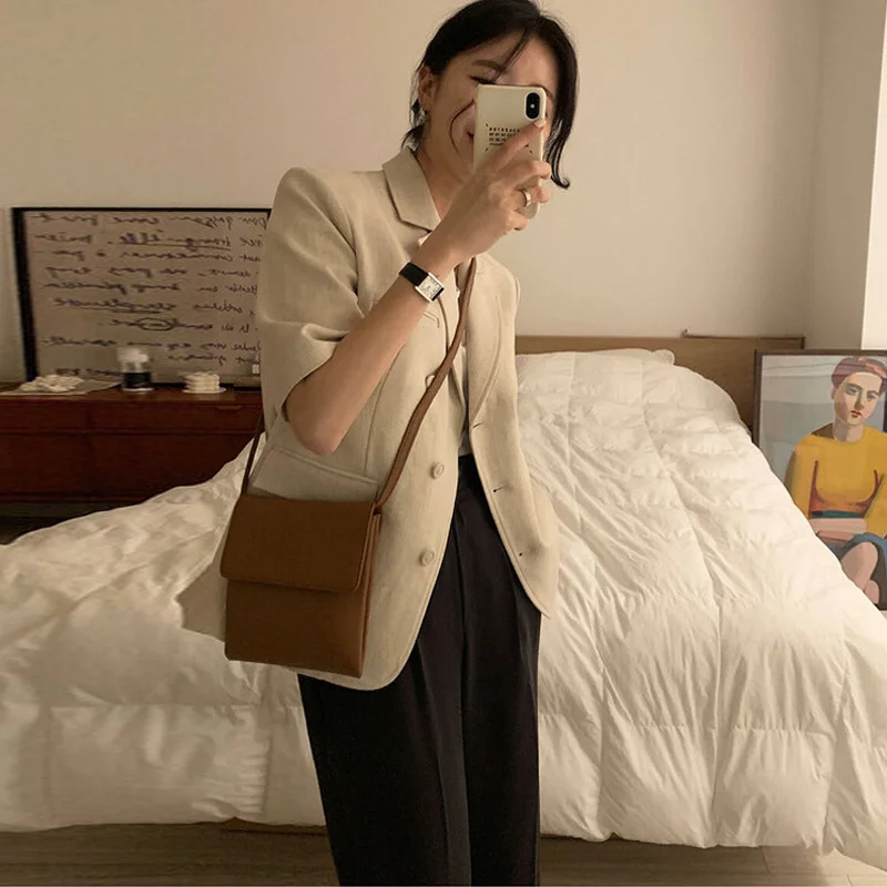

Thin Design High Elegance Retro Short Sleeve Suit Coat Top Female Suit Nuyoah