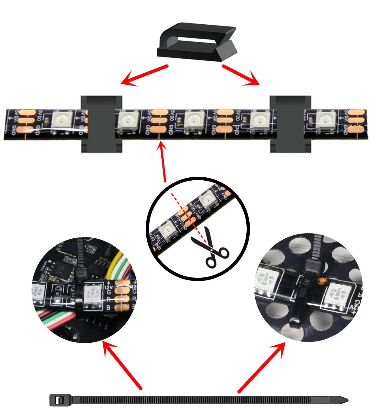 Светодиодная лента WS2812b с RGB-подсветкой симфонический контроллер для ПК чехол