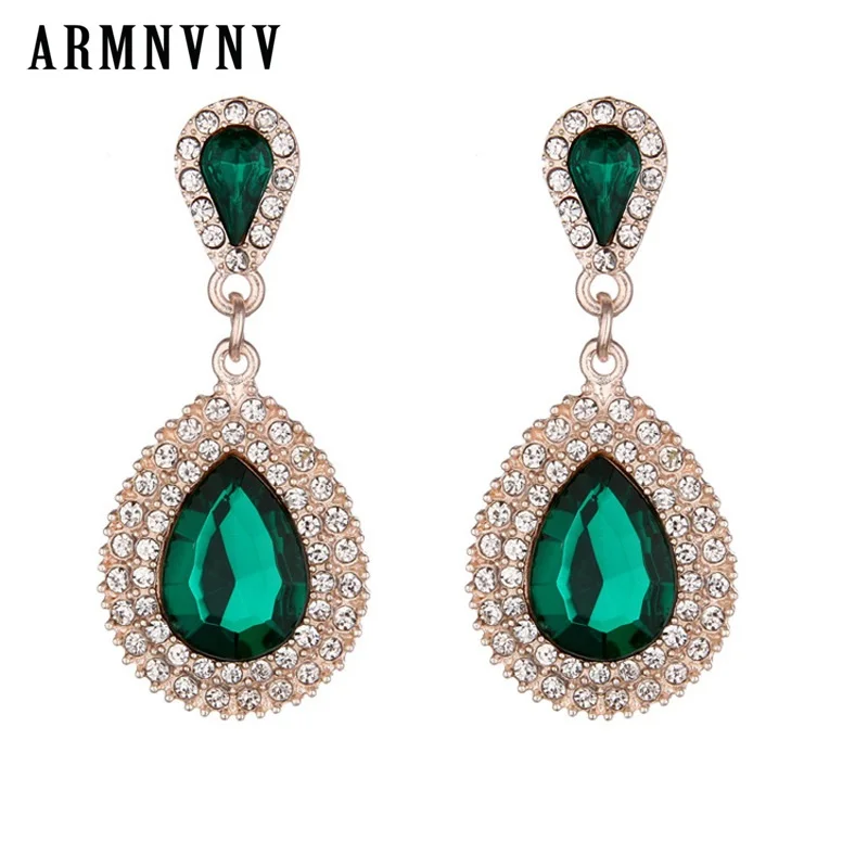 ARMNVNV Горячая Женская роскошная люстра Капля серьги стразы кристаллические