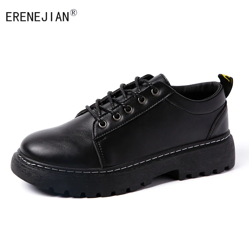 

Autumn thick-soled small leather shoes men's Korean style trend shoes male British youth net red big head leather shoes