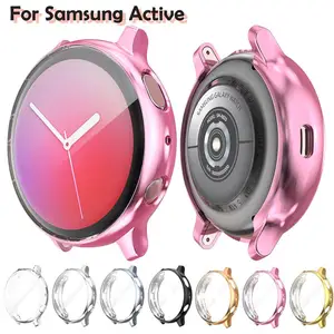 Защитный чехол для экрана samsung galaxy watch active 2, ультратонкий, мягкий, силиконовый, с полной защитой, 4044 мм