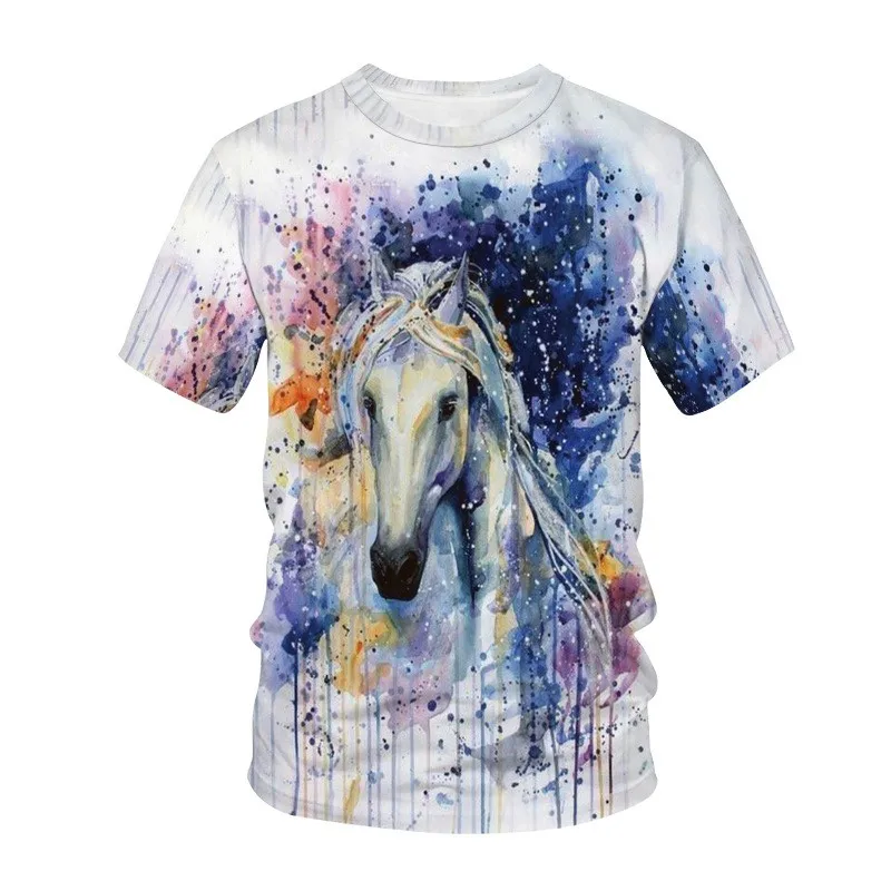 

Animals, Unicorns, Horses,3D Printed T-shirts, Street Fashion,men,children's T-shirts, Oversized O-neck Short Sleeve Top 2021NEW