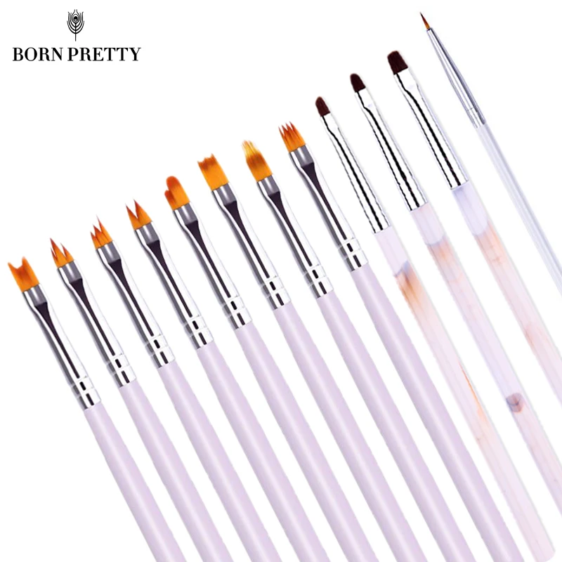 1 шт. кисти для ногтей с градиентом акриловые УФ-геля ручка рисования цветов