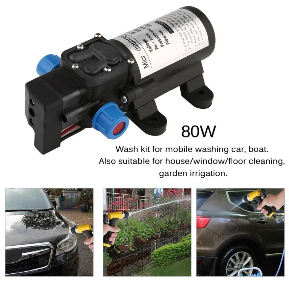 DC 12V электрический мембранный Водяной насос с автоматическим переключателем 131 высокое давление PSI Автомойка Спрей Водяной насос 5.5L/мин J35C37