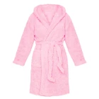 Женский зимний теплый плюшевый длинный халат 67JF, кимоно с капюшоном и мультяшными медвежьими ушками, ночная рубашка