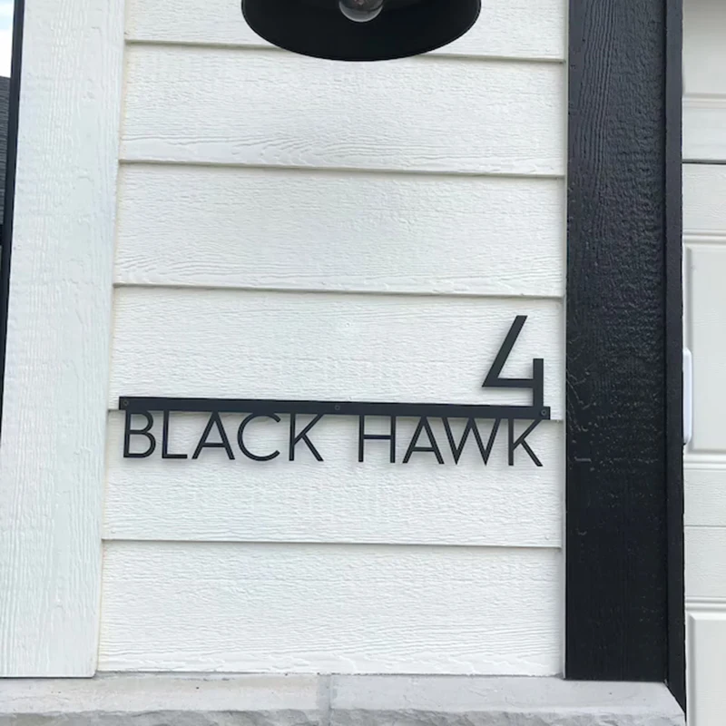 Большой номер дома уличная металлическая адресная пластина Современная под