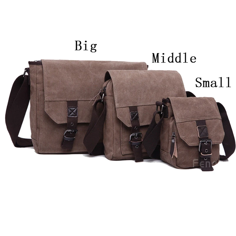 

Men Canvas Crossbody Pack Bag Business Vintag Messenger Bags For Men Shoulder Bag Men's Messenger Office Travel Bag