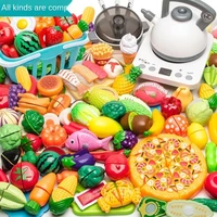 childrens play house toy kitchen girl shopping cart vegetables carefully watch baby cut fruit boy combination educational toys