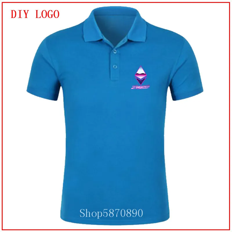 Футболка-поло с логотипом Ethereum мужская крутая модная рубашка в стиле ретро