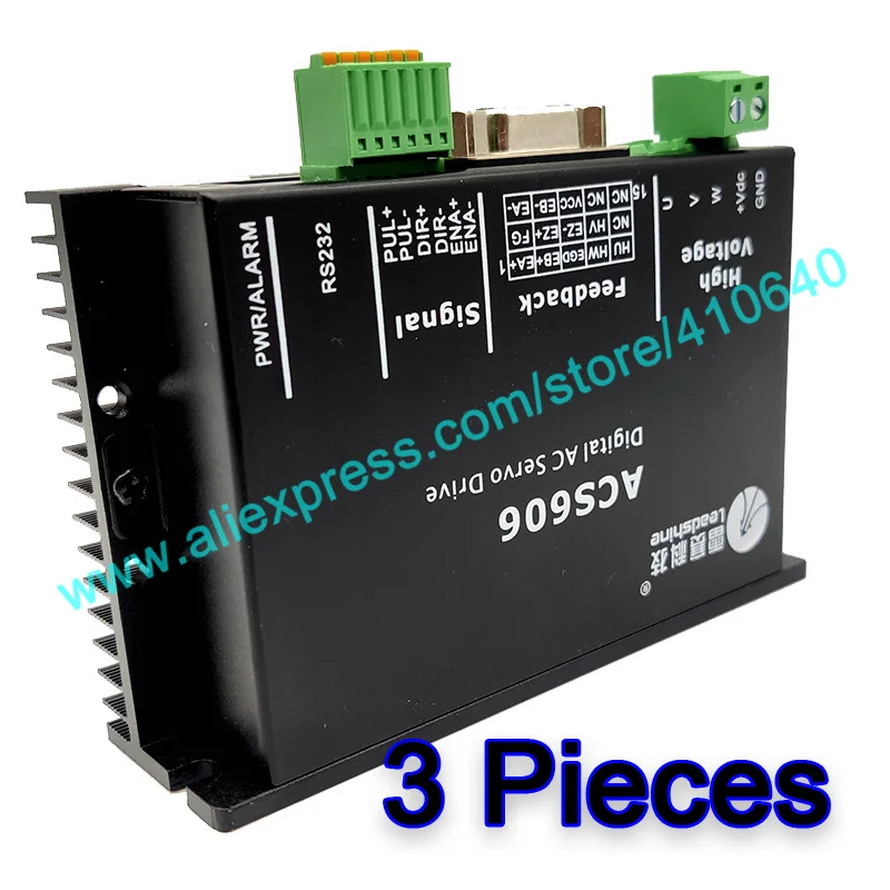 

3 Pieces Servo Motor Driver ACS606 for Bruless Servo Motor 60V 6A Work with Servo Motor BLM57180 from Top Rated Seller Directly