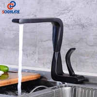 black kitchen faucet deck mounted kitchen taps sink faucet with 360 degree rotation brass kitchen mixer utensils for kitchen