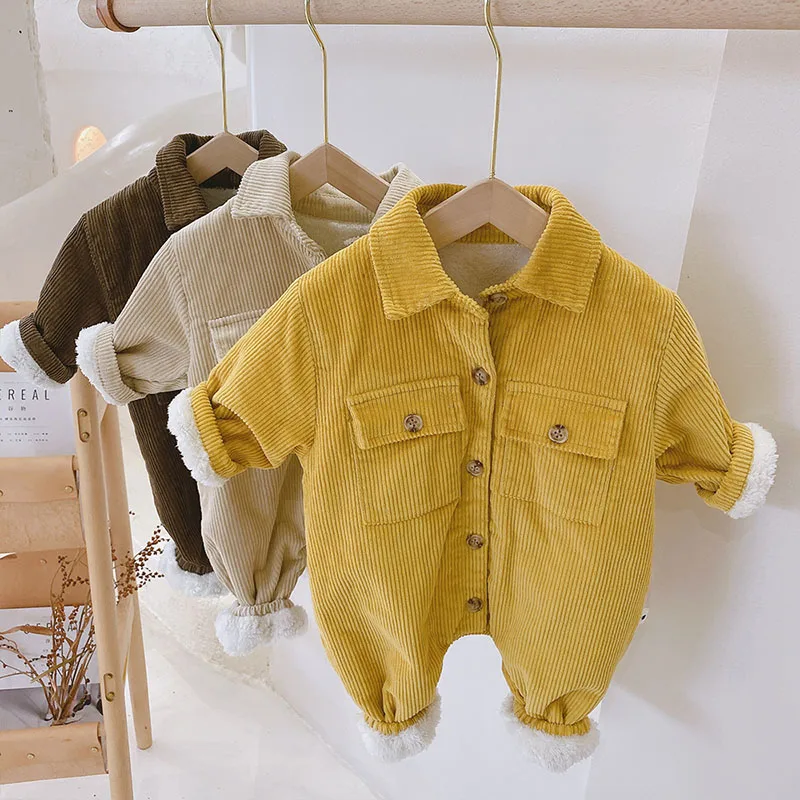

2021 Autumn New Baby Clothes Cotton Romper Baby Girls Outwears Solid Toddler Jumpsuit Baby Girls Clothes