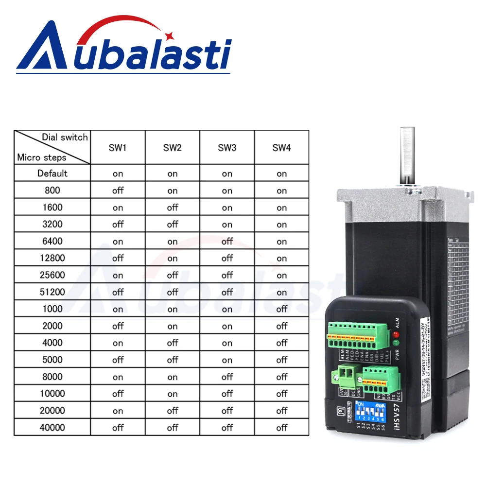 Aubalasti JMC Nema23 140 Вт 0 45 Нм 3000 об/мин встроенный драйвер серводвигателя 36 В